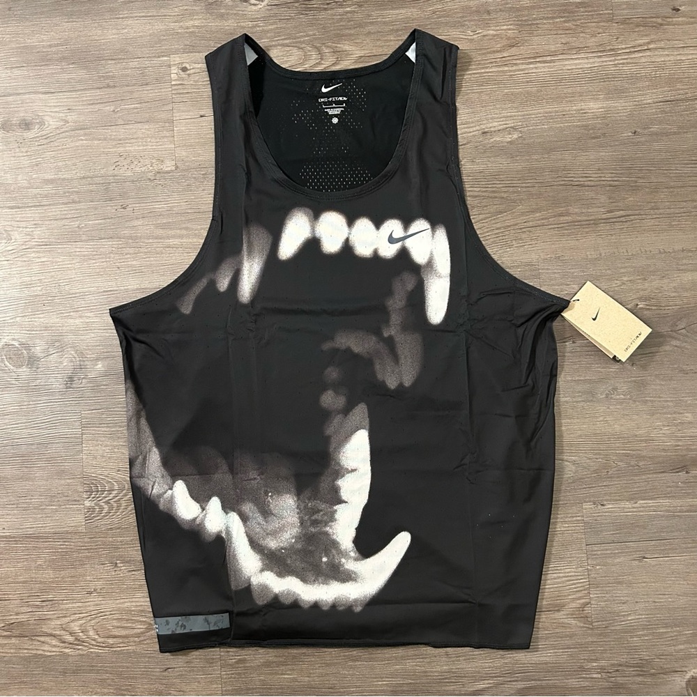 NIKE DRI-FIT ADV RUN DIVISION PINNACLE RUNNING TANK BLACK DX0845-010 SIZE L